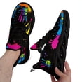 thumbnail image 1 of Coolcustomize Low-Top Sneakers for Women with Colorful Design, Lightweight Cushioned Sole, Round Toe Casual Trainers for Running, Travel & Streetwear, Breathable Fabric Shoes (Multicolor Splatter), 1 of 6