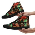 thumbnail image 1 of Coolcustomize Men's High-Top Ethnic Style Sneakers - Vibrant Geometric Pattern, Breathable Fabric Upper & Lining, Casual Streetwear, Running & Daily Wear - All-Season Comfort, Versatile Footwear, 1 of 10