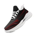 thumbnail image 1 of Coolcustomize Men's Lightweight Breathable Sneakers - Minimalist Running Shoe, Training Shoes - Black/Red Accent Athletic Trainers for Team Wear, Womens Gym Shoes, Sporty Design, Active Lifestyle, 1 of 9