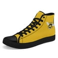 thumbnail image 1 of Coolcustomize Men's Plus Size High-Top Sneakers/Casual Shoes with Bee Print on Yellow, All-Terrain Walking Casual Boots, Lace-Up Ankle for, Travel & Streetwear (Durable Rubber Sole & Fabric Upper), 1 of 10