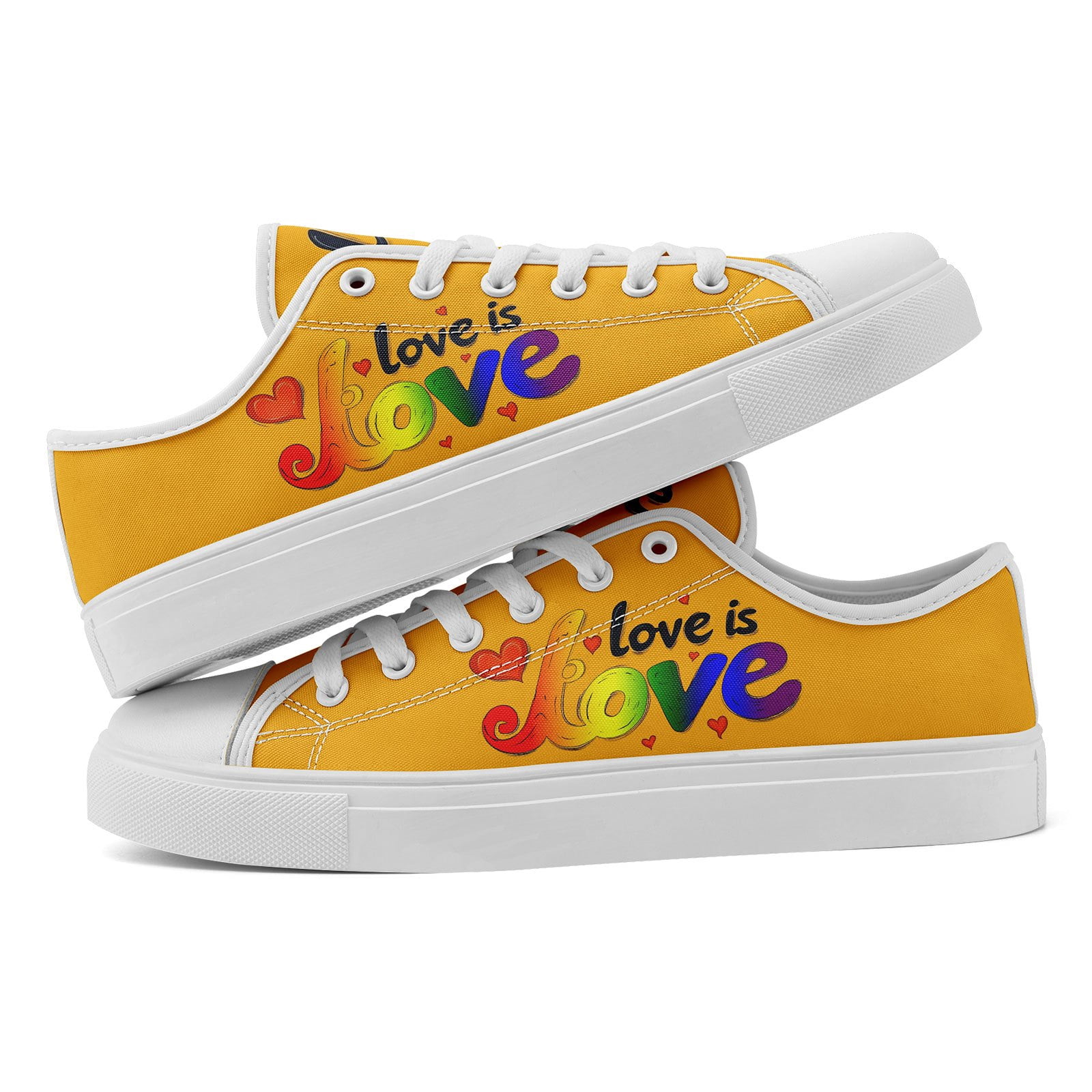 Coolcustomize Men's Pride Month 'Love Is Love' Graphic Low-Top Casual ...