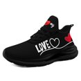 thumbnail image 1 of Coolcustomize Men's Wide Fit LOVE Heart Sneakers | Fashion Casual Running Walking Couple Shoes, Comfort Trainers, Low Top, Cushioned Sole, Lace Closure, Random Printing, Suitable for Valentine's Day, 1 of 10