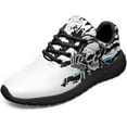 thumbnail image 1 of Coolcustomize Skull Running Shoes for Women Men Mesh Breathable Comfort Walking Sneaker Sports Athletic Halloween Shoes, 1 of 6