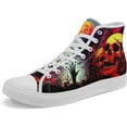 thumbnail image 1 of Coolcustomize Unisex Skull High Tops for Women Cool Design Black Canvas Shoes Classic Lace Up Fashion Sneakers Streetwear, 1 of 6