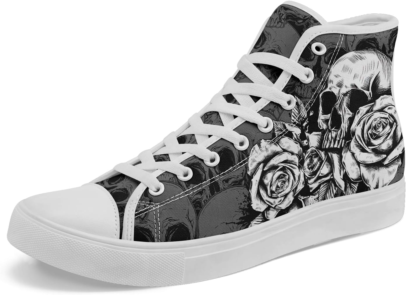 Crazy Skull 1 Women's Lace Up Canvas Shoe