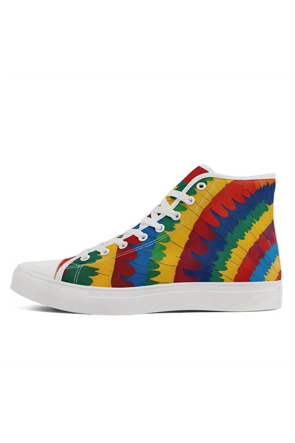 Women's Colorful Cultural Design Sneakers, Tribal Style Lace-Up Non-Slip Shoes, Stylish Casual Shoes for Ladies, Breathable Fabric & Durable Rubber Sole for Halloween Parties, Holiday