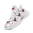 thumbnail image 1 of Coolcustomize Women's Fashion Multi-Heart "Love" Graphic Breathable Athletic Shoes | Wide Fit, Lightweight Casual Sneakers for Valentine's Day, Fabric Upper, EVA Sole, Lace-up Trainers, Couple Shoes, 1 of 10