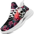 thumbnail image 1 of Coolcustomize Women's Skull & Rose Running Shoes Trendy Floral Sneakers with Cool Design Comfort Breathable Mens Athletic Gym Walking Shoes, 1 of 7