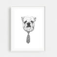 thumbnail image 1 of Cooldog - Illustration Dog Sketch Humor Black and White Animal Line Art White Framed Wall Art Print 12 x 16 inches, 1 of 1