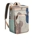 thumbnail image 1 of Cooler Backpack 26 Cans Marble Modern Geometric Flowers Abstract Drink Beverage Beer Bag Cooler Leak Proof Travel Camping Lunch Backpack Office Lunch Storage for Outdoor Enthusiasts, 1 of 6