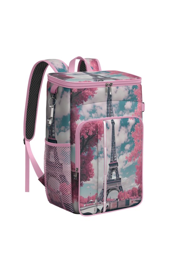 Cooler Backpack 26 Cans Paris Lightweight Insulated Backpack Cooler Leak Proof Travel Camping Lunch Backpack Office Lunch Storage for Outdoor Enthusiasts