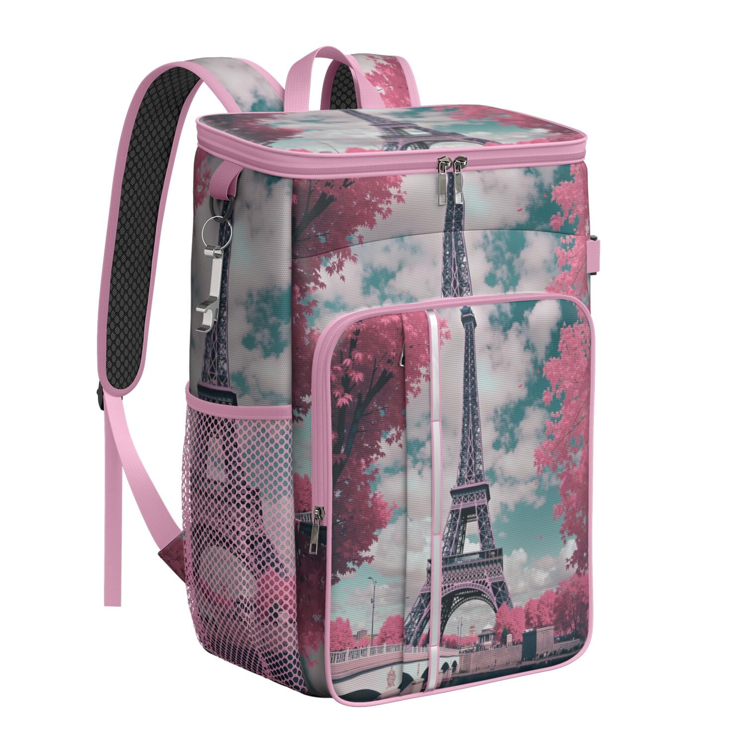 Cooler Backpack 26 Cans Paris Lightweight Insulated Backpack Cooler Leak Proof Travel Camping Lunch Backpack Office Lunch Storage for Outdoor Enthusiasts