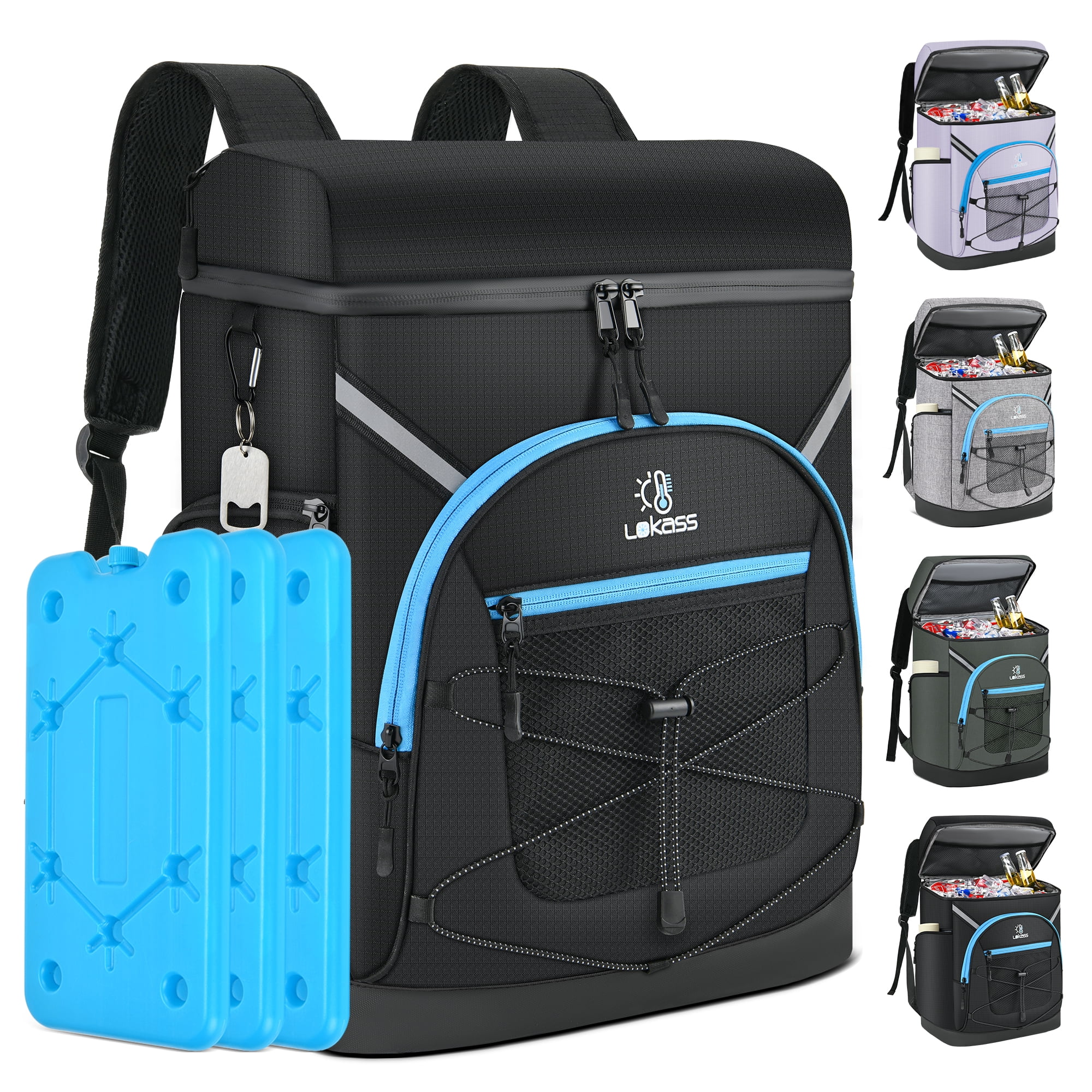 Cooler Backpack with 3 Ice Packs,40 Cans Backpack Cooler Leakproof