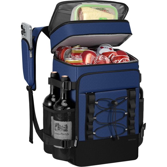 Cooler Backpack - 40 Cans Insulated Backpack Cooler for Men & Women, Portable 2 Leak Proof Compartments Coolers Bag for Picnic, Lunch, Hiking, BBQ Camping and Beach