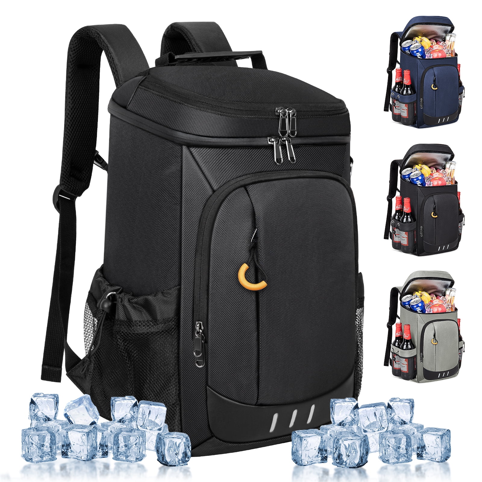 Cshidworld Cooler Backpack - 40 Cans Insulated Leak Proof Backpack Cooler Portable Picnic Camping Beach Hiking BBQ Cooler Bag for Men and Women, Black