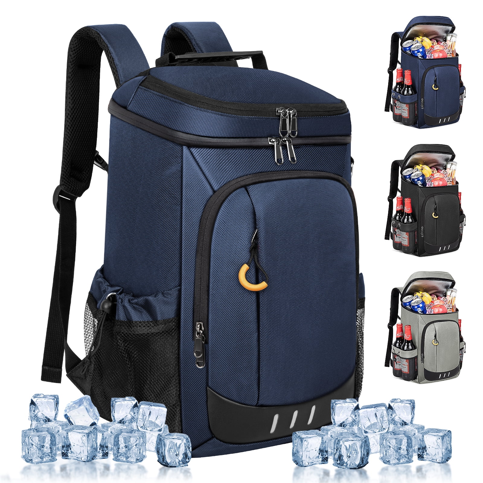 Cshidworld Cooler Backpack - 40 Cans Insulated Leak Proof Backpack Cooler Portable Picnic Camping Beach Hiking BBQ Cooler Bag for Men and Women, Blue