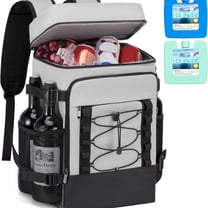 Cooler Backpack 40 Cans Large Capacity Insulated, Waterproof Leak Proof Soft Cooler Backpack with 2 Compartments Portable Lunch Bag for Men Women Ideal for Beach, Travel, Picnic, Hiking, BBQ, Camping