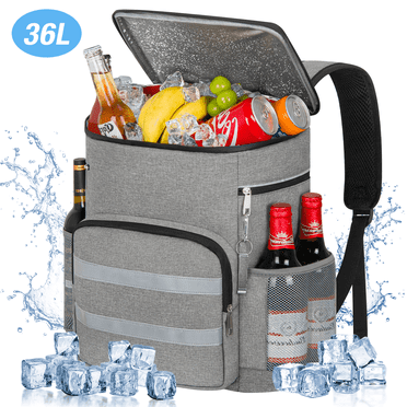 Cooler Backpack 54 Cans Collapsible Soft Cooler Large Insulated 100% Leakproof Soft Sided Cooler Bag, 36L Insulated Bag Portable Ice Chest Box for Lunch Drink Beverage Beach Travel Camping Picnic