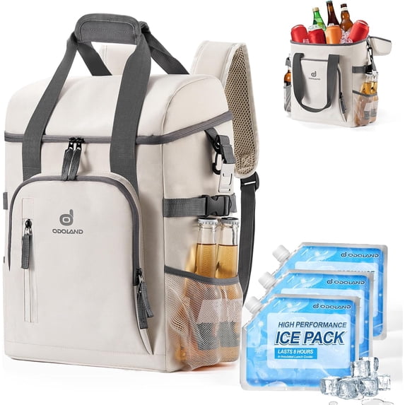 Cooler Backpack for Camping - 30 Cans Insulated Leakproof Waterproof Lunch Bag for Men and Women, Cooler Bag with Ice Pack for Beach, Picnic, Travel, Outdoor$$Sport & Recreation Other