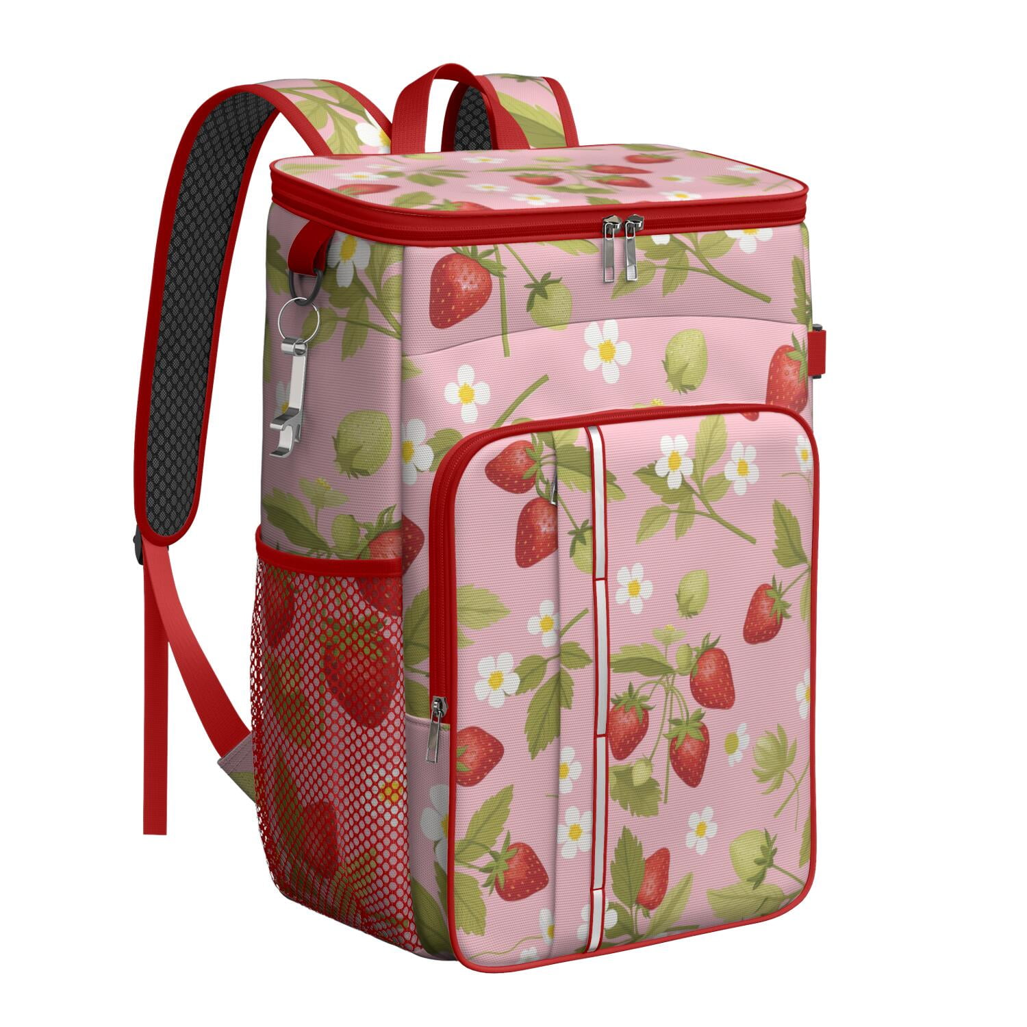 Cooler Backpack Cans Strawberry Drink Beverage Beer Bag Cooler Leak ...
