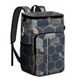 thumbnail image 1 of Cooler Backpack Insulated Backpack Cooler for Men & Women,marble Modern Geometric Flowers Abstract Lunch Backpack for BBQ Camping Beach, 1 of 6