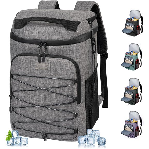 Cooler Backpack Insulated Leak Proof 30 Cans for Men Women, Soft Cooler Bag,Lightweight Ice Chest Lunch Backpack for Beach Camping Picnic Travel Fishing