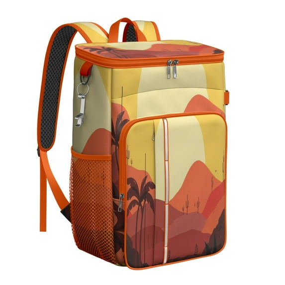 Cooler Backpack Portable Backpack Coolers for Men & Women,Cactus Desert Mesh Coolers Bag for Picnic Lunch Hiking