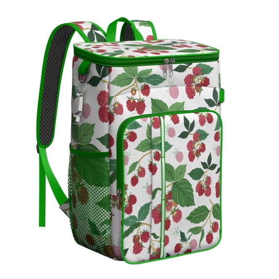 Cooler Backpack Portable Backpack Coolers for Men & Women,Strawberry Fruit Mesh Coolers Bag for Road Trips