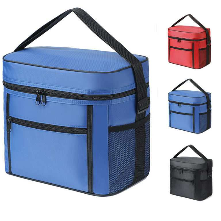 Cooler Bag, Picnic Bag, Cooler Bag,Insulated Lunch Bag, Picnic Bag, Small,  Cool Box, Picnic, Cooler Bag, Foldable, Thermal Bag-Blue 