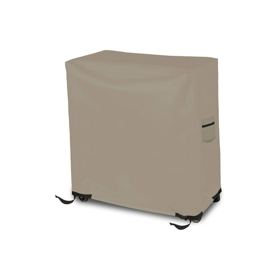 Cooler Cover 12 Oz Waterproof - Rolling Cart Cover 100% Weather Resistant with Air Pockets & Drawstrap for Snug Fit (32" H x 36" W x 20" D, Beige)