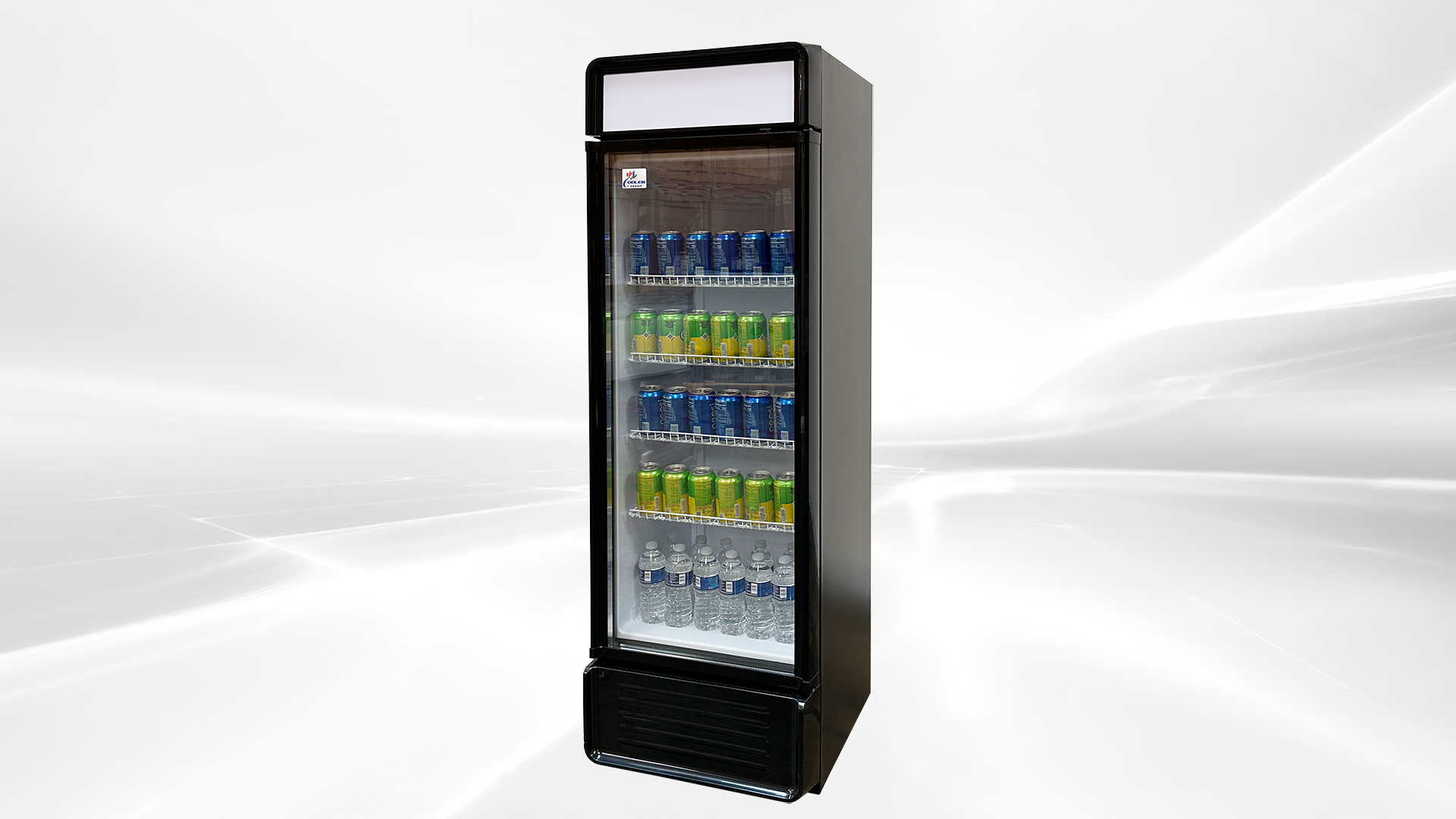 Cooler Depot 21 Inches Single Glass Door Commercial Refrigerator 8.1 Cu.ft LSC-235W NSF ETL Certified