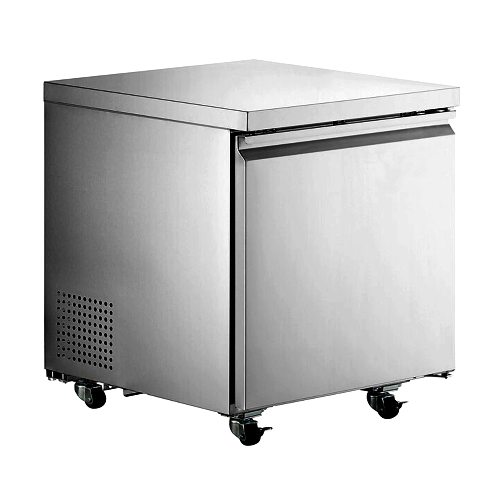 Cooler Depot 27 inch 6.3 cu.ft, 35 1/2" heigh Commercial Undercounter freezer, Solid Doors, Stainless steel exterior, NSF certified.
