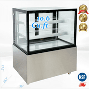 Cooler Depot 36 Bakery Refrigerated Display Case, 10.6 cu ft, Curved Glass, NSF Certified