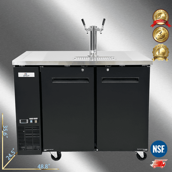 Cooler Depot 48 inch Kegerator Commercial Beer Dispenser NSF-7 approved