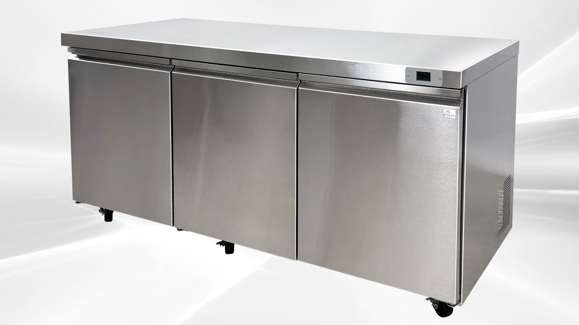 Cooler Depot 72 In. 16.6 Cu.ft Stainless Steel Undercounter Freezer TUC72F, NSF Certified