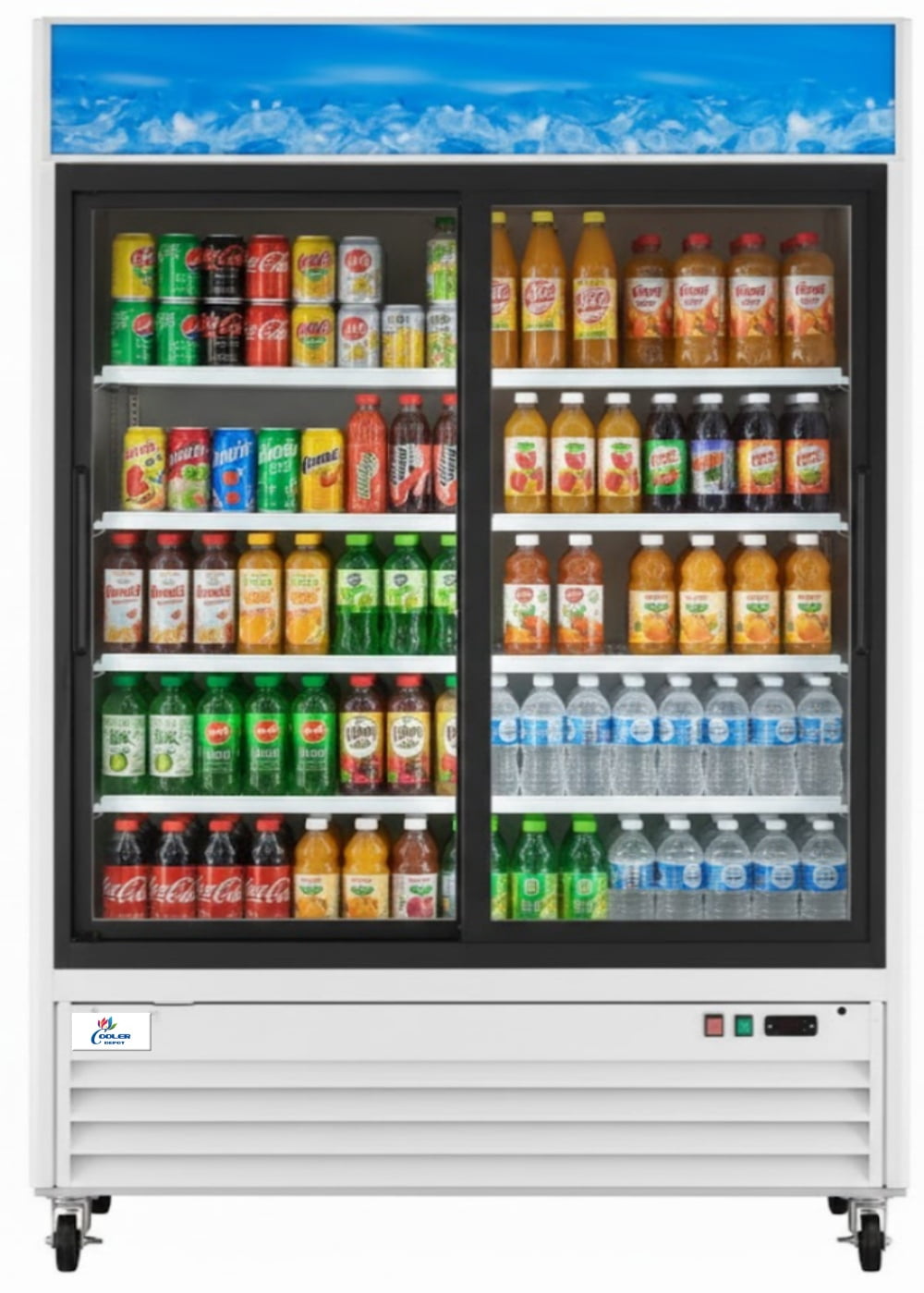 Cooler Depot Commercial 54 inchs 45 cu. ft, Glass door Merchandiser display Refrigerator, NSF Certified.