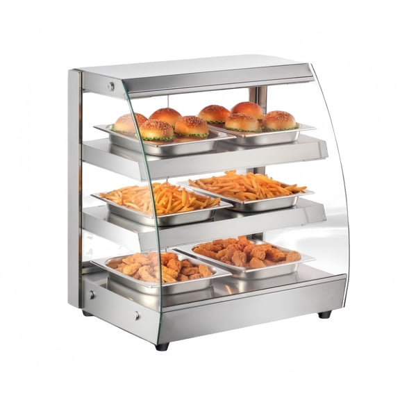 Cooler Depot NSF 26" Countertop Display Food Warmer, 5.2 cu ft, Stainless Steel, Model HW-3D
