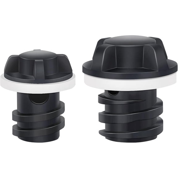 Cooler Drain Plug for RTIC Coolers, 2 Pack Large & Small Replacement Plugs Compatible with RTIC 20QT, 45QT, 65QT, 110QT, 145QT Coolers with New 2 Drains, Ice Chest Plug for RTIC