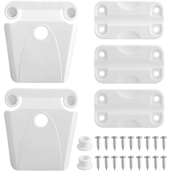 Cooler Hinge and Latch and Screws Kit, High Strength Cooler Latch Replacement Parts. Ice Chest Plastic Hinges, Latch Posts, and Screws. for Ice Cooler.