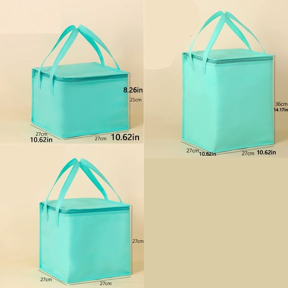 Cooler Insulated Food Delivery Bag Insulated Grocery Bags with Zipper Thermal Retention for Hot Cold Food Leak-Proof Lining Heavy-Duty Carry Handle for Rideshare Drivers Catering Services