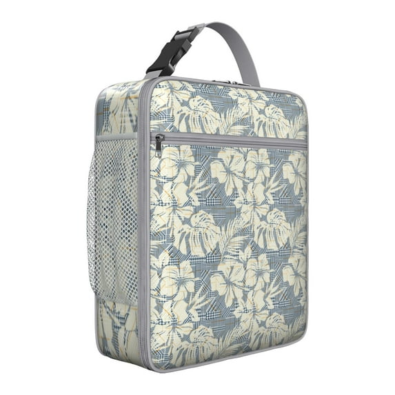 Cooler Lunch Bag with Floral Print – Thermal Waterproof Tote, Reusable Bento Box Carrier for Women, Men & Campers