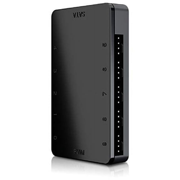 Cooler Master 1 to 10 4PIN SATA PWM CPU Cooler Case Cooling Fan Cable Hub Splitter Adapter Magnet adsorption(1-to-10 PWM HUB)