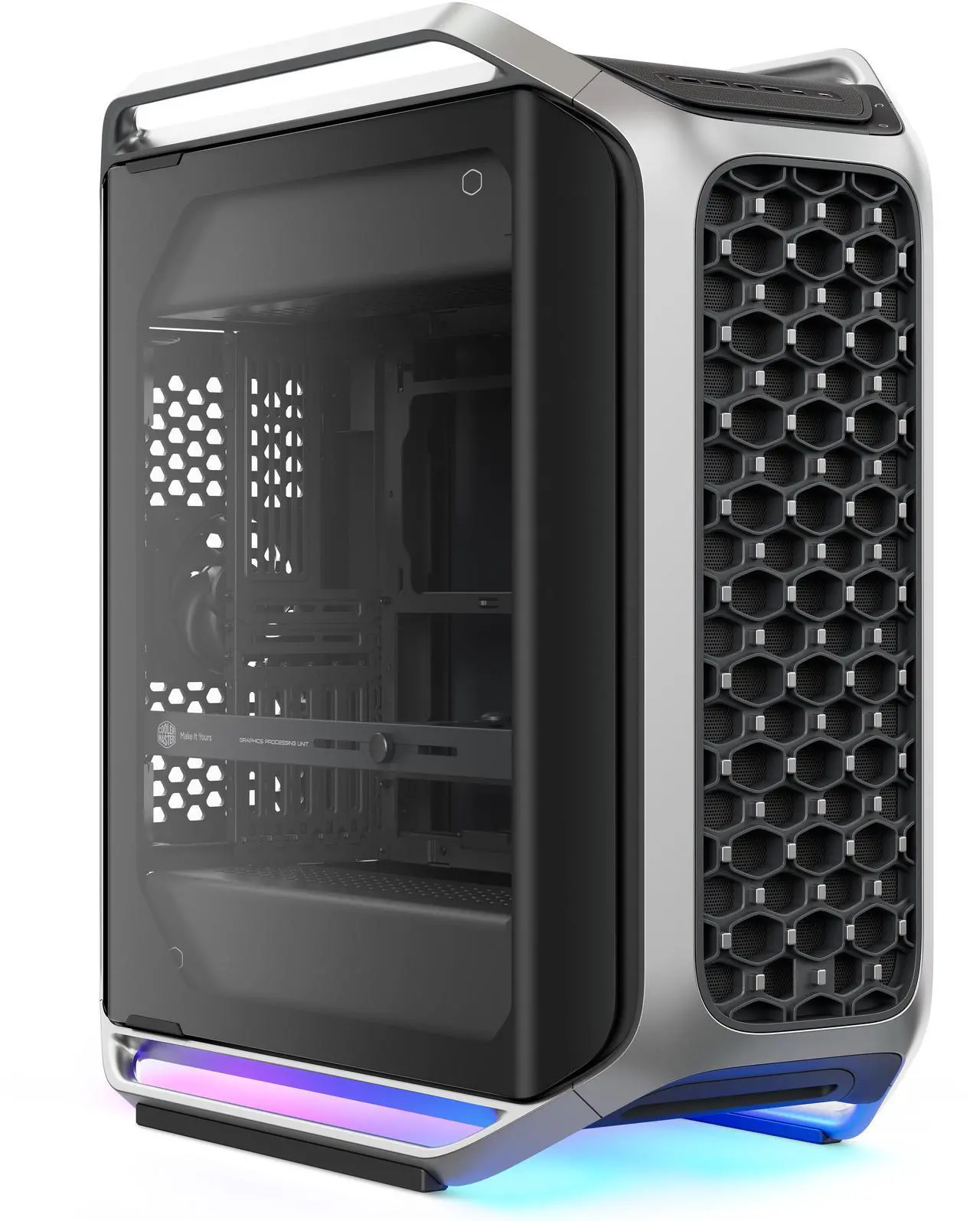 Cooler Master Cosmos Alpha Full Tower ATX PC Case - Flagship Curved Aluminum Frame, Powerful 200mm Dual Intake Fans, Fits 400mm GPUs & 420mm Radiators, ARGB Chassis Underglow, Limited Edition