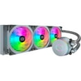 thumbnail image 1 of Cooler Master MasterLiquid ML360P Silver Edition ARGB Close-Loop AIO CPU Liquid Cooler, 360 Radiator, SF360R Fan, Addressable RGB Lighting, for AMD Ryzen, Threadripper/Intel LGA1200/1151, 1 of 5