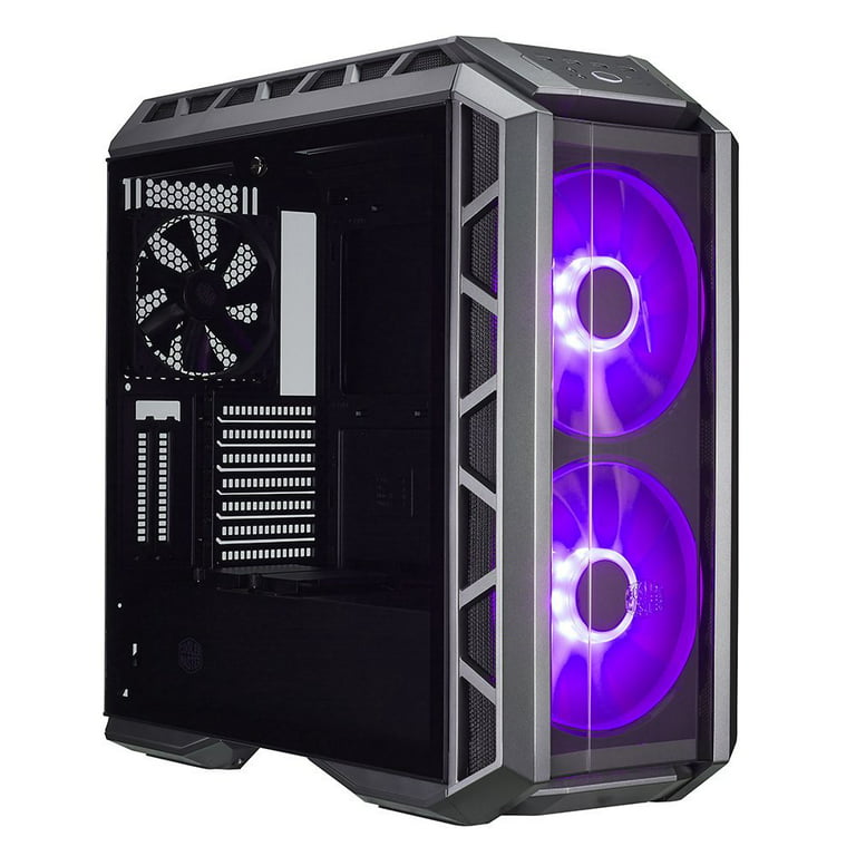 Cooler Master MasterCase H500P ATX Mid-Tower Case with Two 200mm RGB Fans  In The Front and Tempered Glass Side Panel 