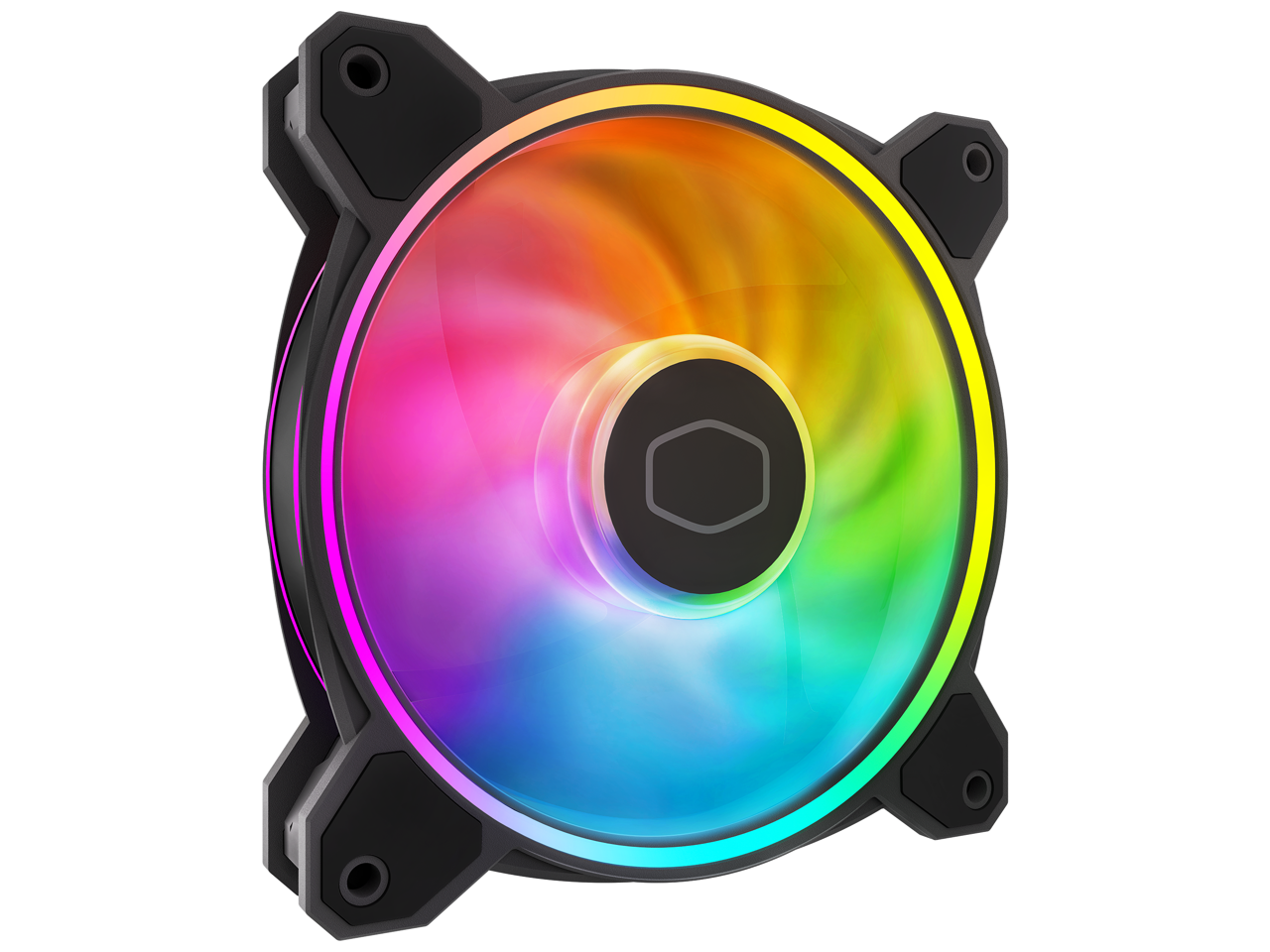 Cooler Master MasterFan MF140 Halo PC Case|Liquid Cooler|Air Cooler Fan, Dual Loop ARGB Gen 2 LEDs Rings, Dynamic PWM 140mm 1,600 RPM, Air Balance Blades, Hybrid Frame (MFL-B4DN-16NP2-R2)