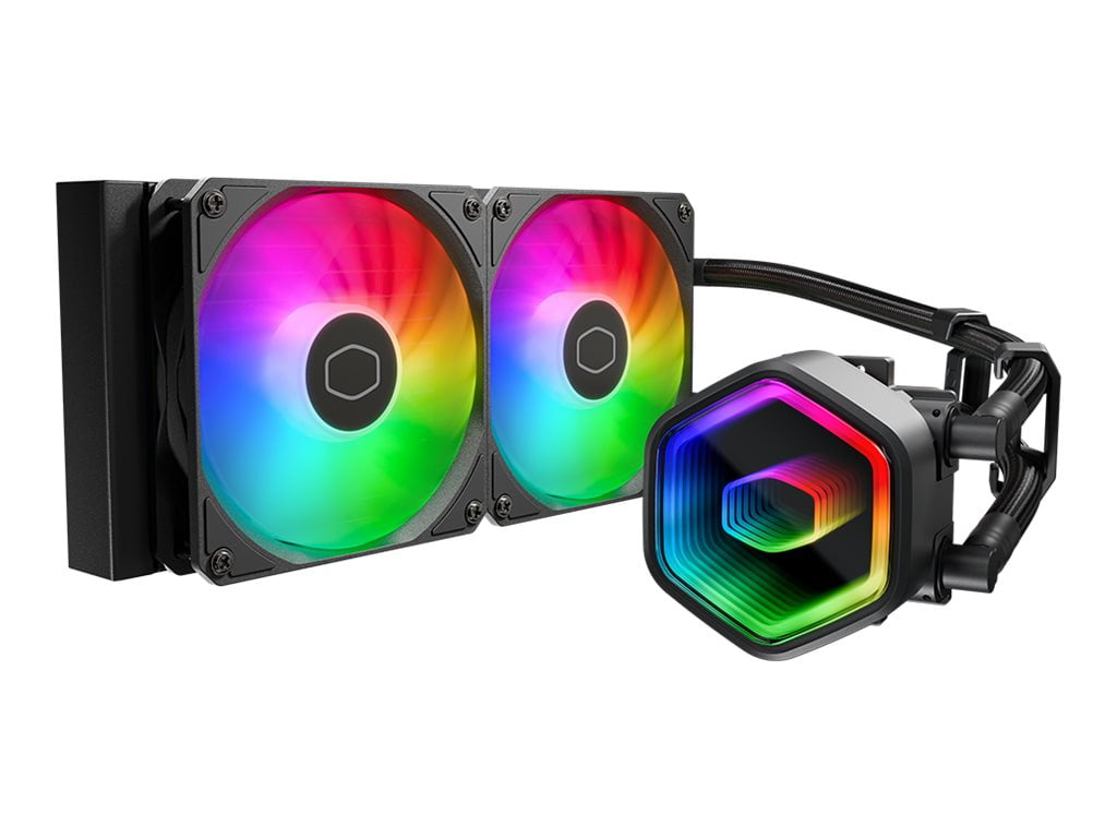 Cooler Master MLW-D24M-A18PA-R1 MASTERLIQUID Core II 240 mm Simple Water Cooling CPU Cooler, Black