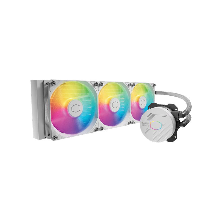 Cooler Master MasterLiquid 360L Core White 360mm Close-Loop AIO Liquid Cooler, ARGB Sync, Gen S Coldplate Pump, 120mm PWM, CryoFuze 14W/Mk, AMD Ryzen Cooler Master MasterLiquid 360L Core White 360mm Close-Loop AIO Liquid Cooler, ARGB Sync, Gen S Coldplate Pump, 120mm PWM, CryoFuze 14W/Mk, AMD Ryzen