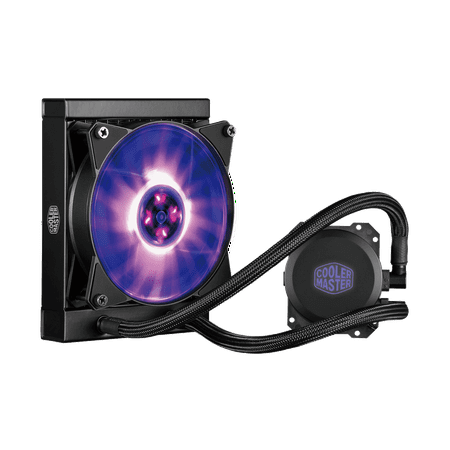 Cooler Master - MasterLiquid ML120L RGB 120mm Radiator CPU Liquid Cooling System with RGB Lighting - Black