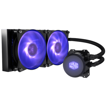 Cooler Master - MasterLiquid ML240L RGB 120mm Processor Liquid Cooling System with RGB Lighting - Black
